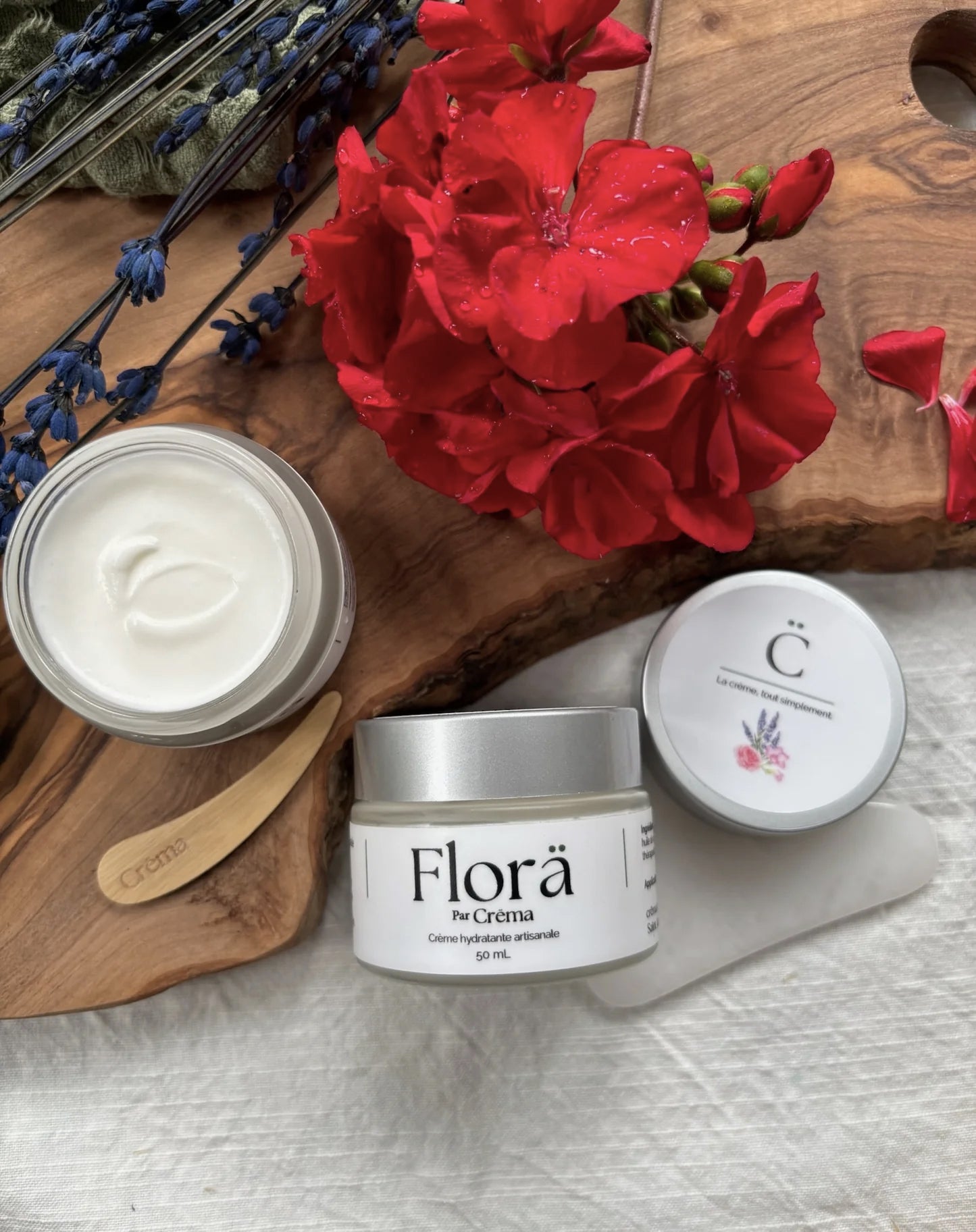 Crème hydratante pour le visage au suif de boeuf nourri à l'herbe - Florä - Crëma - 50ml